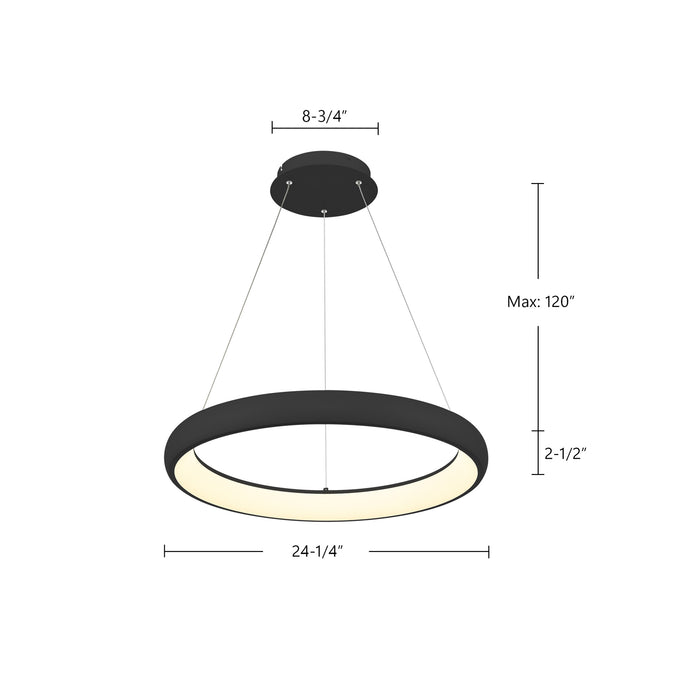 Cortana LED Pendant Black-Pendants-Kuzco Lighting-Lighting Design Store