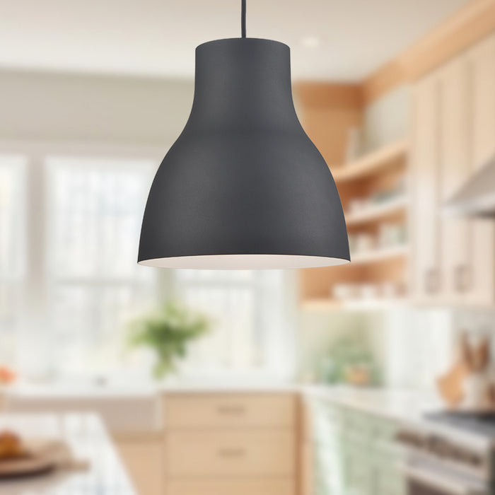 Cradle One Light Pendant Black-Mini Pendants-Kuzco Lighting-Lighting Design Store