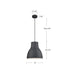 Cradle One Light Pendant Gray-Mini Pendants-Kuzco Lighting-Lighting Design Store