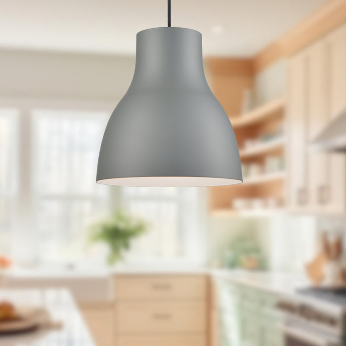 Cradle One Light Pendant Gray-Mini Pendants-Kuzco Lighting-Lighting Design Store
