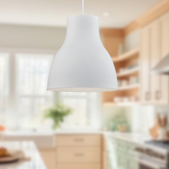 Cradle One Light Pendant White-Mini Pendants-Kuzco Lighting-Lighting Design Store