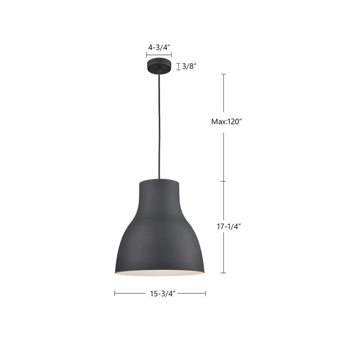 Cradle One Light Pendant Black-Mini Pendants-Kuzco Lighting-Lighting Design Store