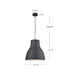 Cradle One Light Pendant Gray-Mini Pendants-Kuzco Lighting-Lighting Design Store