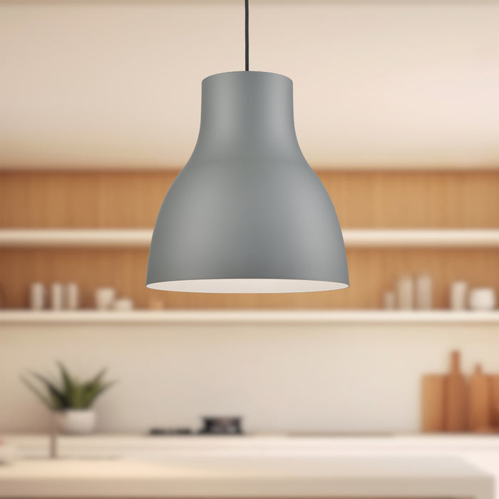 Cradle One Light Pendant Gray-Mini Pendants-Kuzco Lighting-Lighting Design Store