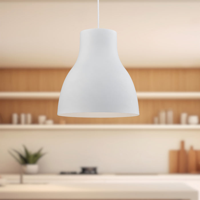Cradle One Light Pendant White-Mini Pendants-Kuzco Lighting-Lighting Design Store