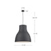 Cradle One Light Pendant Black-Pendants-Kuzco Lighting-Lighting Design Store