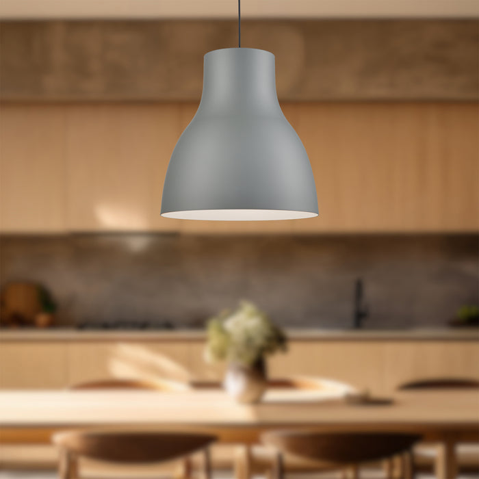 Cradle One Light Pendant Gray-Pendants-Kuzco Lighting-Lighting Design Store