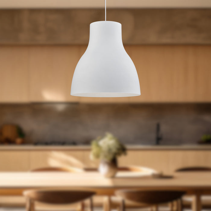 Cradle One Light Pendant White-Pendants-Kuzco Lighting-Lighting Design Store