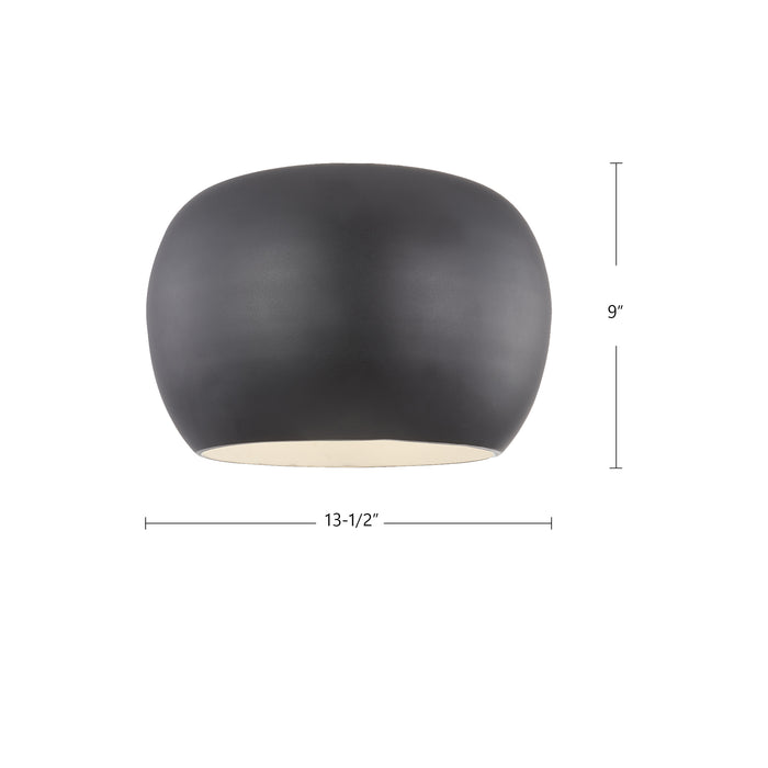 Croft LED Flush Mount Black/White-Flush Mounts-Kuzco Lighting-Lighting Design Store