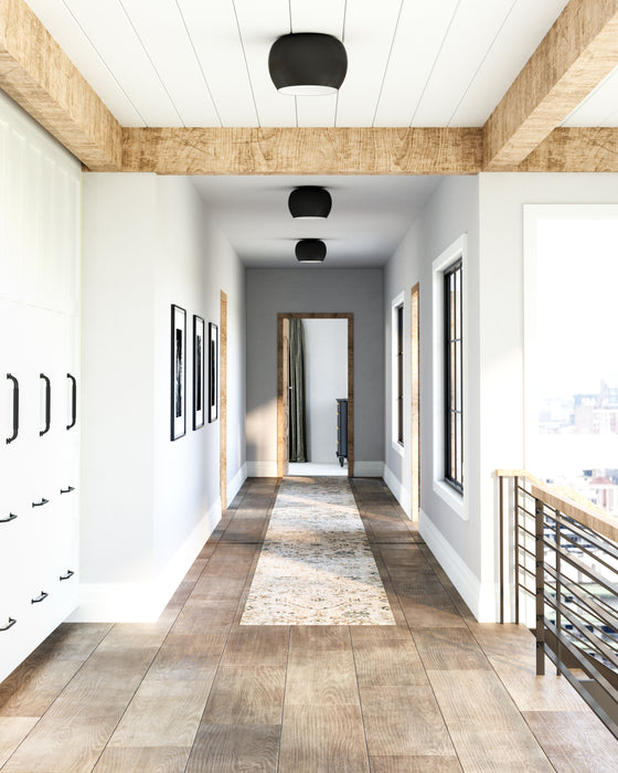 Croft LED Flush Mount Black/White-Flush Mounts-Kuzco Lighting-Lighting Design Store