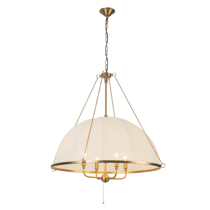 Crosby Four Light Chandelier Brushed Gold-Mid. Chandeliers-Alora-Lighting Design Store