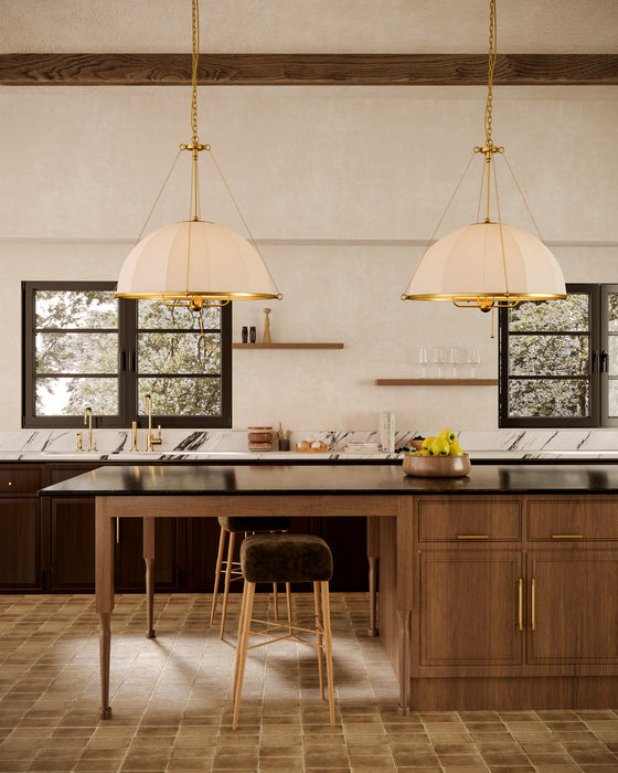 Crosby Four Light Chandelier Brushed Gold-Mid. Chandeliers-Alora-Lighting Design Store