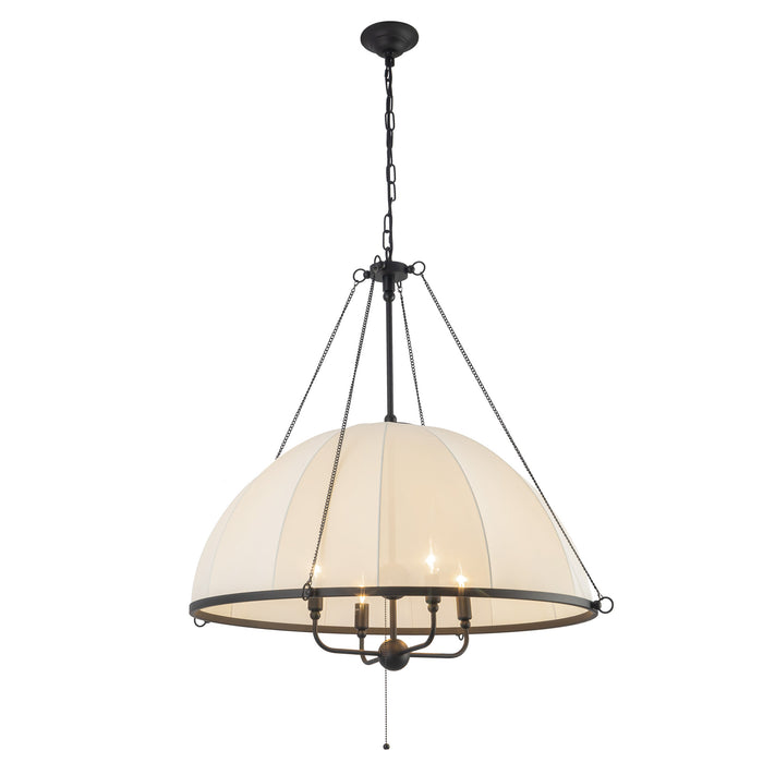 Crosby Four Light Chandelier Matte Black-Mid. Chandeliers-Alora-Lighting Design Store