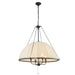 Crosby Four Light Chandelier Matte Black-Mid. Chandeliers-Alora-Lighting Design Store