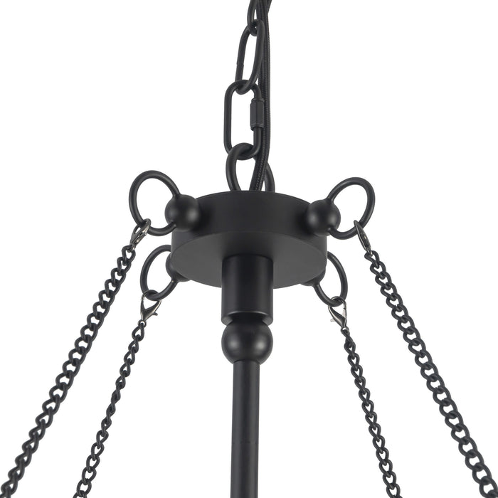Crosby Four Light Chandelier Matte Black-Mid. Chandeliers-Alora-Lighting Design Store