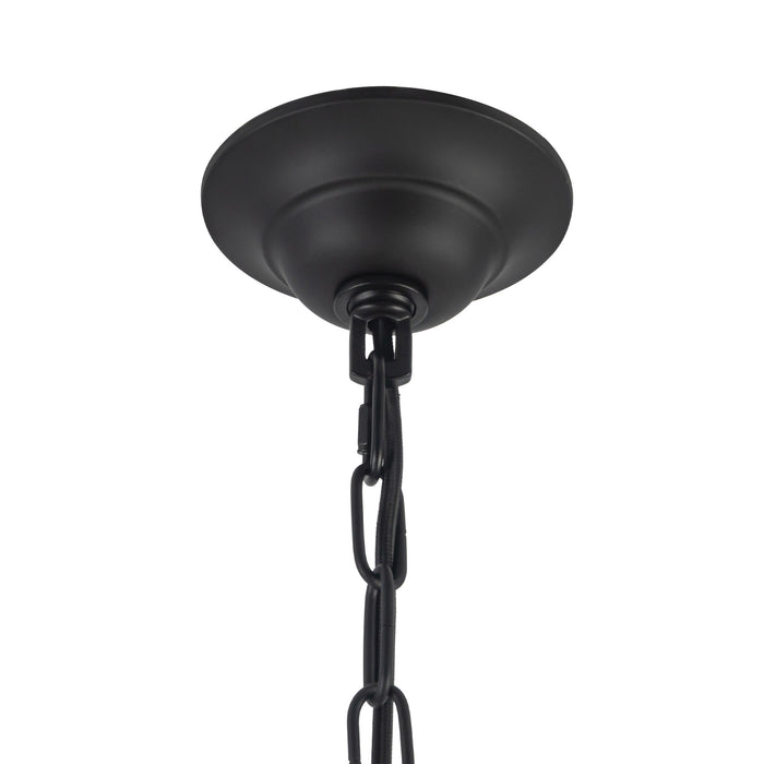 Crosby Four Light Chandelier Matte Black-Mid. Chandeliers-Alora-Lighting Design Store