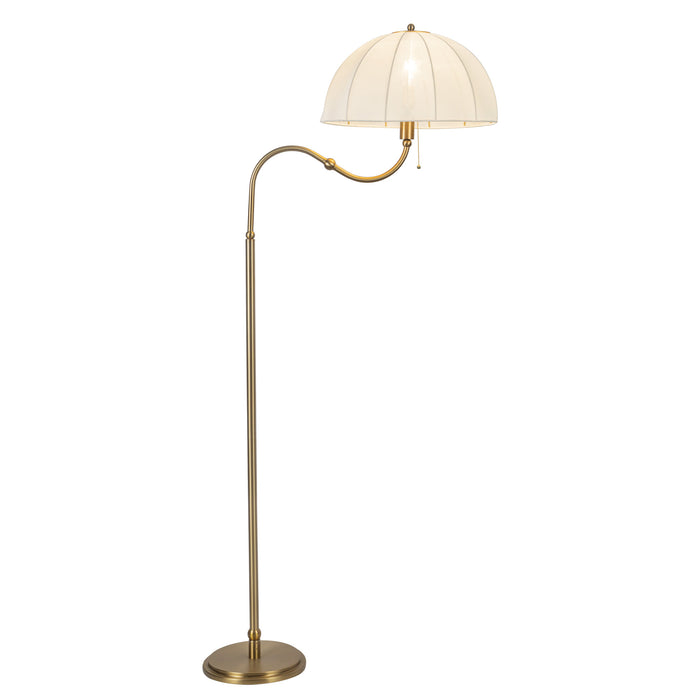 Crosby One Light Floor Lamp Brushed Gold-Lamps-Alora-Lighting Design Store