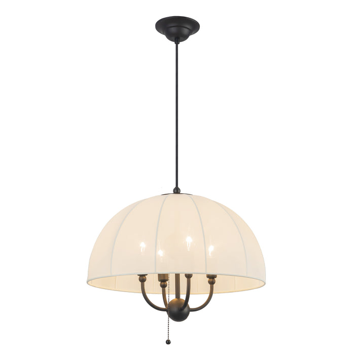 Crosby Four Light Pendant Matte Black-Mini Chandeliers-Alora-Lighting Design Store