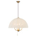 Crosby Four Light Pendant Brushed Gold-Mid. Chandeliers-Alora-Lighting Design Store
