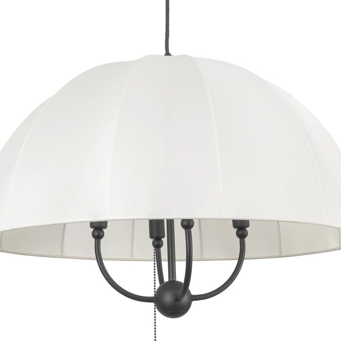 Crosby Four Light Pendant Matte Black-Mid. Chandeliers-Alora-Lighting Design Store