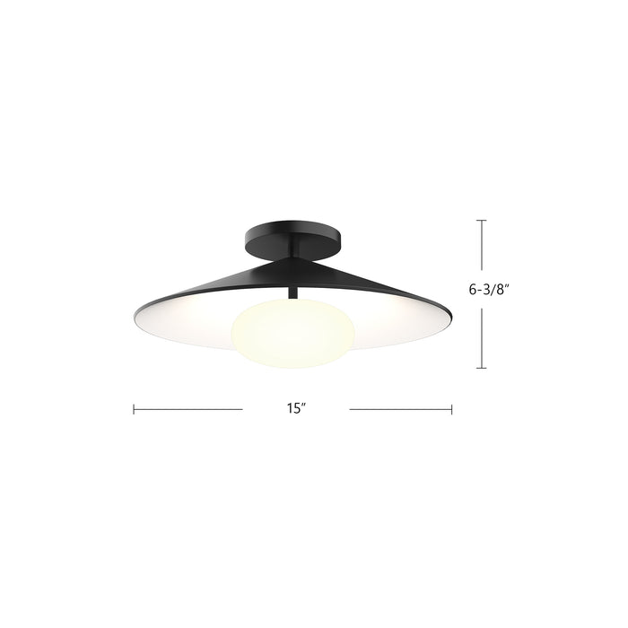 Cruz LED Flush Mount Metal - Black/White-Flush Mounts-Kuzco Lighting-Lighting Design Store
