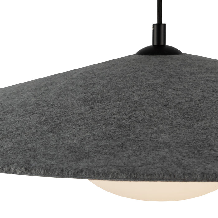 Cruz LED Pendant Felt - Gray-Pendants-Kuzco Lighting-Lighting Design Store