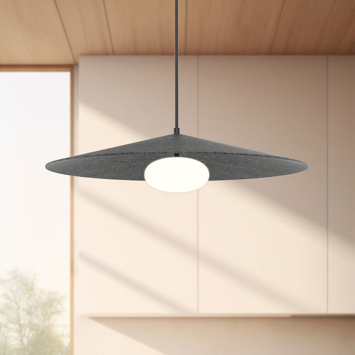 Cruz LED Pendant Felt - Gray-Pendants-Kuzco Lighting-Lighting Design Store
