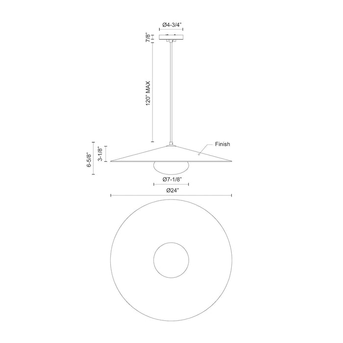 Cruz LED Pendant Felt - Gray-Pendants-Kuzco Lighting-Lighting Design Store