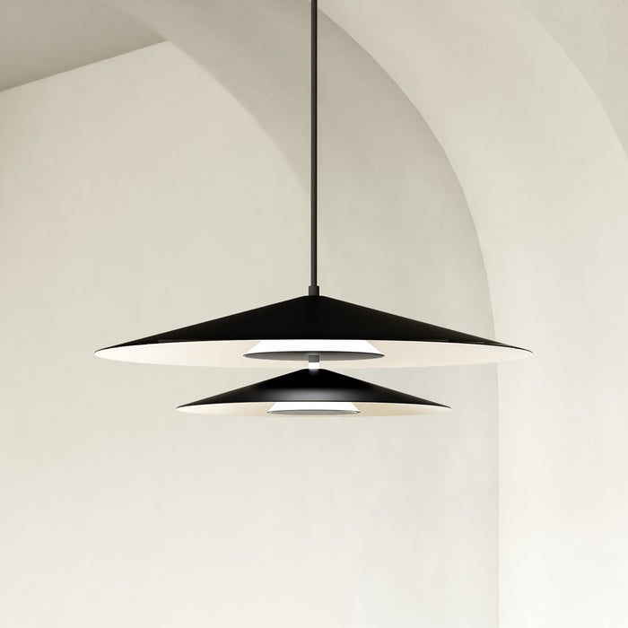 Cruz LED Pendant Metal - Black/White-Pendants-Kuzco Lighting-Lighting Design Store