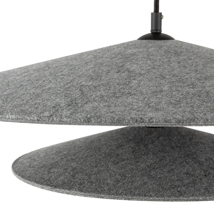 Cruz LED Pendant Felt - Gray-Pendants-Kuzco Lighting-Lighting Design Store