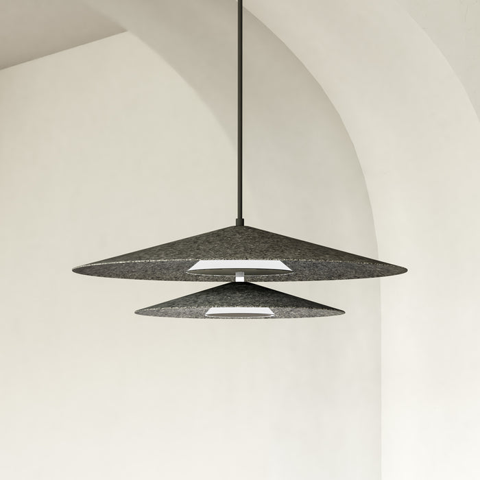 Cruz LED Pendant Felt - Gray-Pendants-Kuzco Lighting-Lighting Design Store