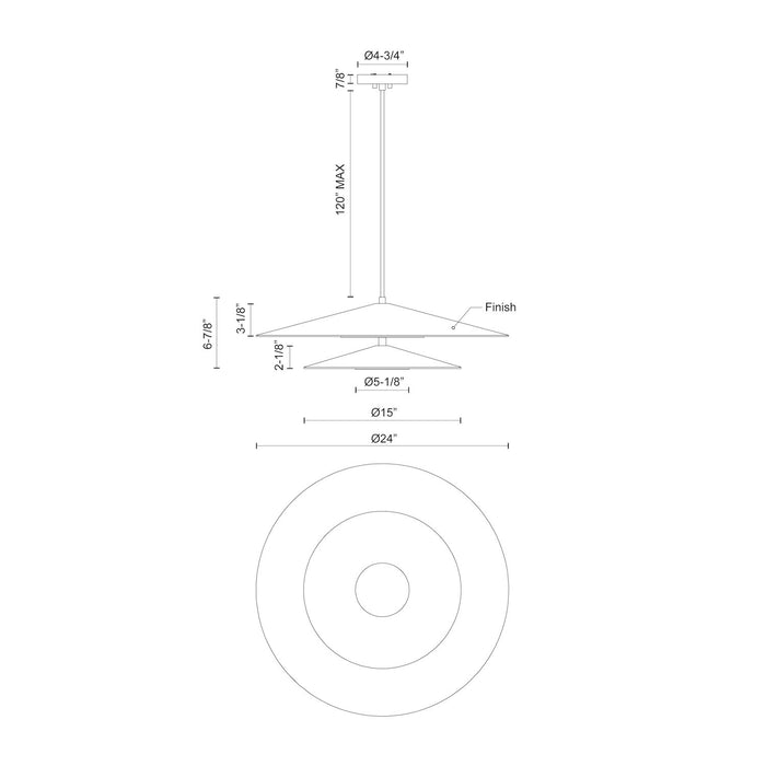 Cruz LED Pendant Felt - Gray-Pendants-Kuzco Lighting-Lighting Design Store