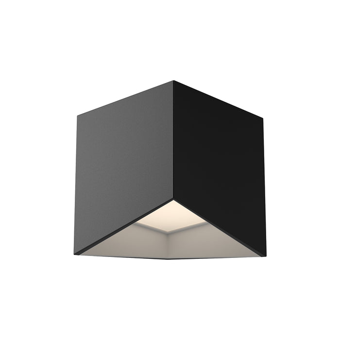 Cubix LED Flush Mount Black/White-Flush Mounts-Kuzco Lighting-Lighting Design Store