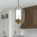 Cyrus One Light Pendant Aged Gold/Clear Glass-Mini Pendants-Alora-Lighting Design Store