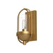 Cyrus One Light Vanity Aged Gold/Clear Glass-Sconces-Alora-Lighting Design Store