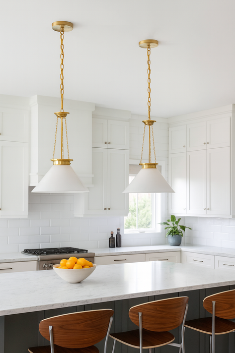 Myers One Light Pendant Warm Brass-Pendants-Savoy House-Lighting Design Store