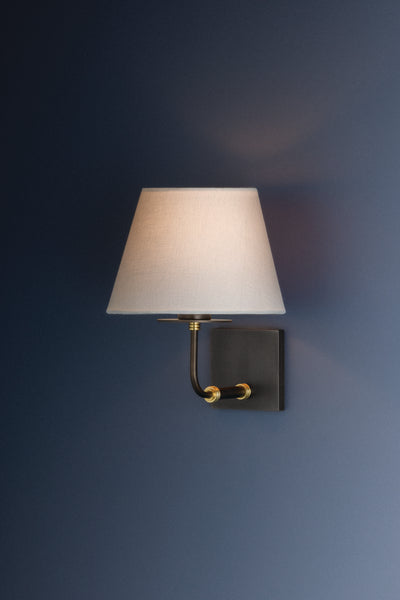 Crown Heights One Light Wall Sconce Aged Brass-Sconces-Hudson Valley-Lighting Design Store