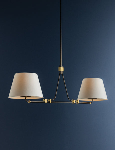 Crown Heights Two Light Linear Pendant Aged Brass-Linear/Island-Hudson Valley-Lighting Design Store