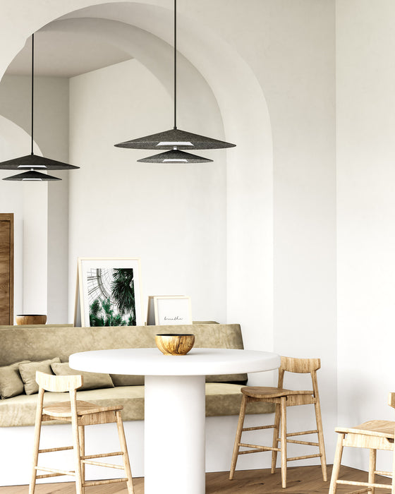 Cruz LED Pendant Felt - Gray-Pendants-Kuzco Lighting-Lighting Design Store
