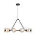 Dahlia LED Chandelier Urban Bronze/Alabaster-Large Chandeliers-Alora-Lighting Design Store