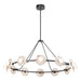 Dahlia LED Chandelier Urban Bronze/Alabaster-Large Chandeliers-Alora-Lighting Design Store