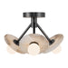 Dahlia LED Semi Flush Mount Urban Bronze/Alabaster-Semi-Flush Mts.-Alora-Lighting Design Store