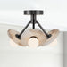Dahlia LED Semi Flush Mount Urban Bronze/Alabaster-Semi-Flush Mts.-Alora-Lighting Design Store