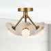 Dahlia LED Semi Flush Mount Vintage Brass/Alabaster-Semi-Flush Mts.-Alora-Lighting Design Store