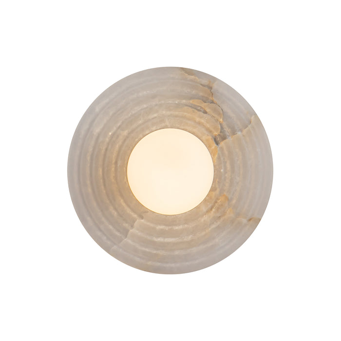 Dahlia LED Vanity Urban Bronze/Alabaster-Sconces-Alora-Lighting Design Store