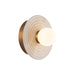 Dahlia LED Vanity Vintage Brass/Alabaster-Sconces-Alora-Lighting Design Store