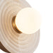 Dahlia LED Vanity Vintage Brass/Alabaster-Sconces-Alora-Lighting Design Store