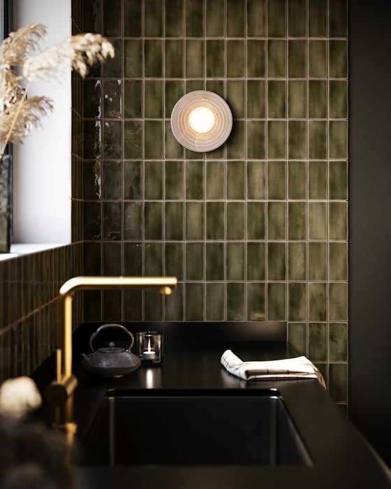 Dahlia LED Vanity Vintage Brass/Alabaster-Sconces-Alora-Lighting Design Store