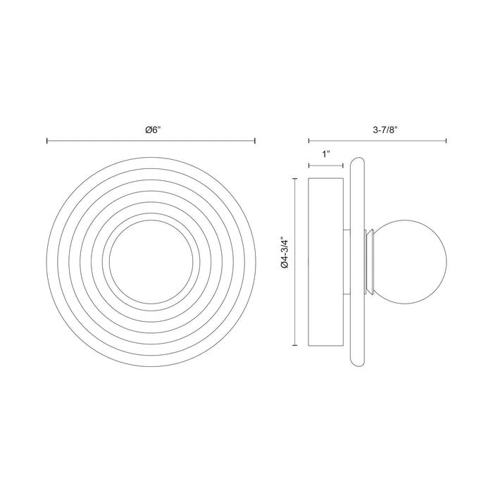 Dahlia LED Vanity Urban Bronze/Alabaster-Sconces-Alora-Lighting Design Store