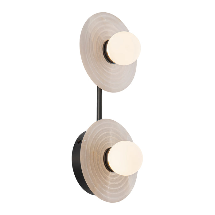 Dahlia LED Vanity Urban Bronze/Alabaster-Bathroom Fixtures-Alora-Lighting Design Store